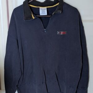 Tommy Hilfiger Men's Navy Zip-Up Sweater